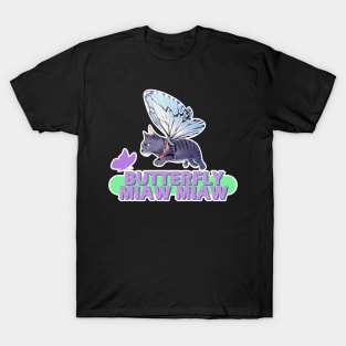 Butterfly cat funny flying cat with wings T-Shirt